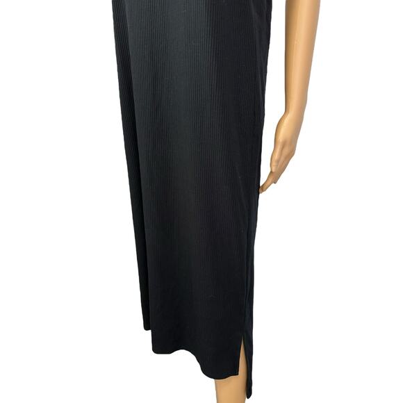 2/$30 The Drop Amelia Ribbed Knit Midi Dress Black Sleeveless Size 2XL - Picture 8 of 12